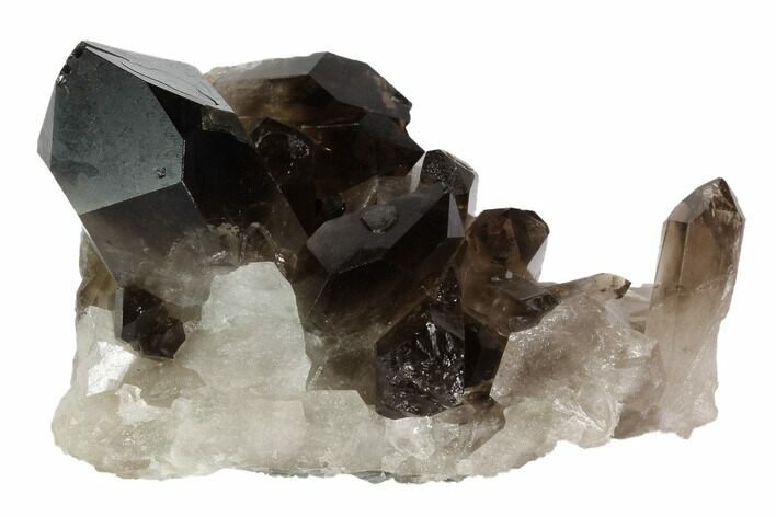Dark Smoky Quartz Crystal Cluster - Brazil #84849
